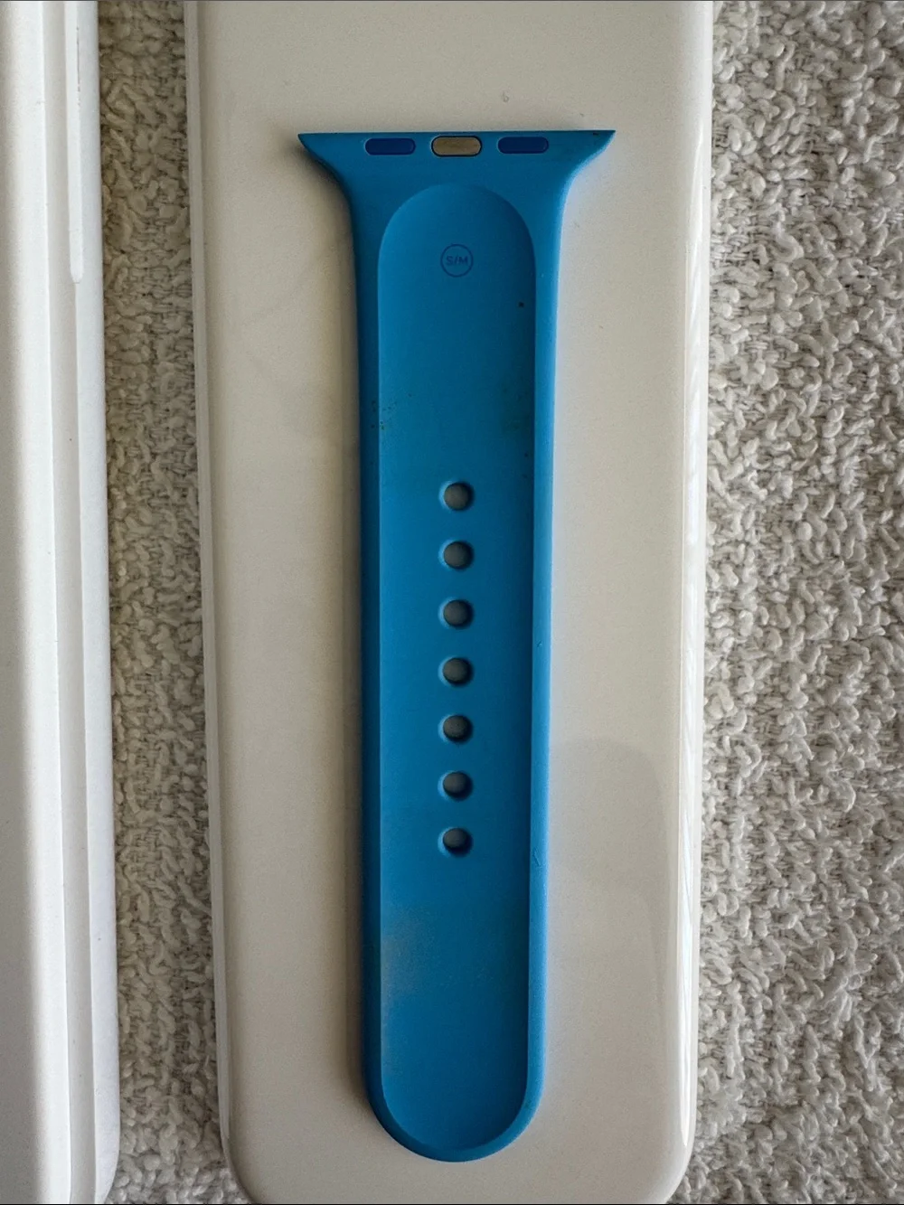 Apple Watch Series 3 with Bright Blue Sport Band Magnetic Charger and Case
